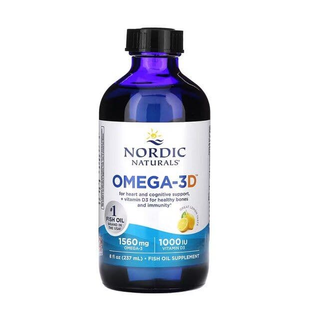 Omega-3D, 1560mg Lemon - 237 ml.