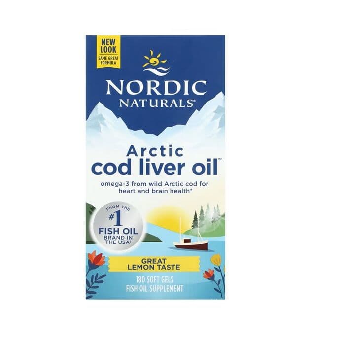 Arktisk Torskeleverolie, 750 mg Citronsmag - 180 bløde kapsler