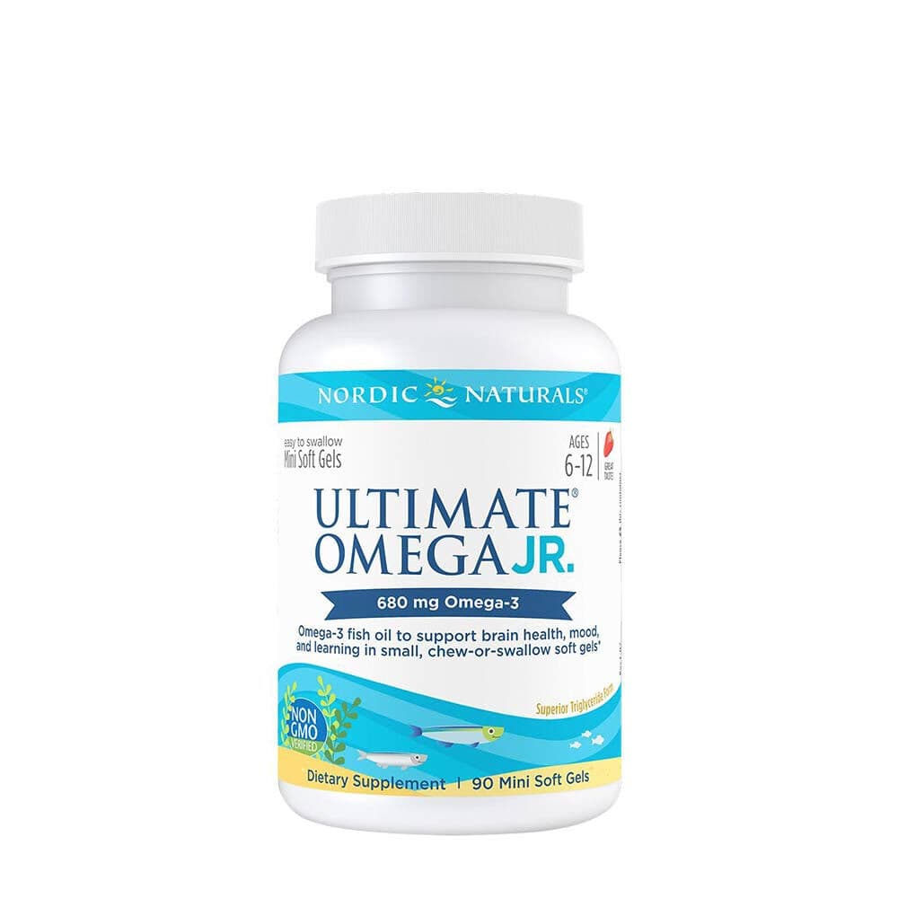 Ultimate Omega Fish Oil Junior, 680mg Strawberry - 90 mini softgels