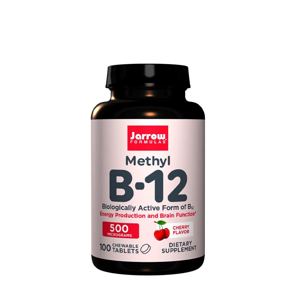 Methyl B-12, 500mcg (Cherry) - 100 vegan chewable tabs