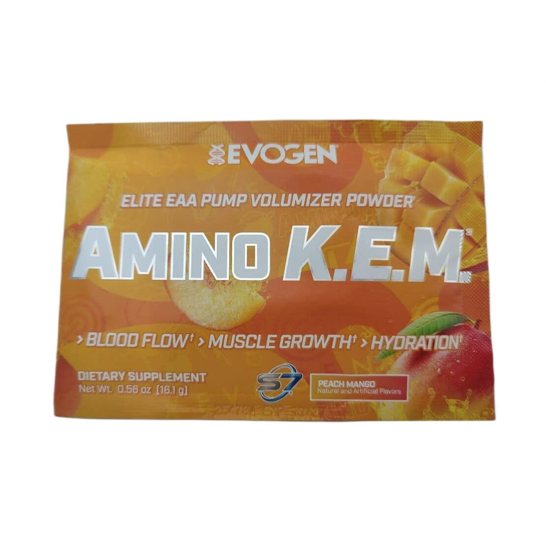 Evogen – Amino K.E.M. EAA, Peach Mango – 16.1g (1 serving)