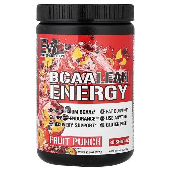 BCAA Lean Energy, Fruit Punch (EAN 810167100167) – 327g