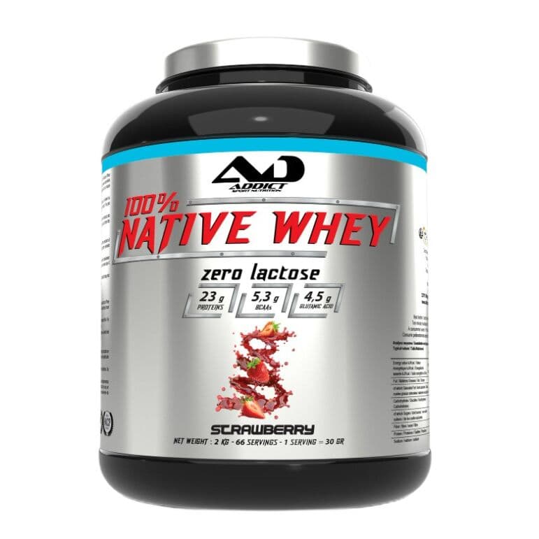 100% Native Whey Zero Lactose, Strawberry – 2000g