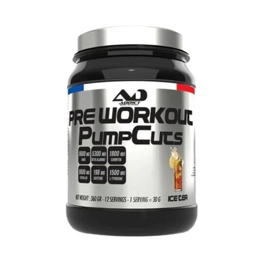 Addict Sport Nutrition – Pre Workout Pump Cuts, Ice Tea – 360g
