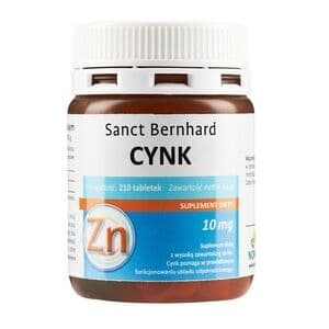 KRAUTERHAUS SANCT BERNHARD Zinc Tablets, 10 mg (210 tabs)