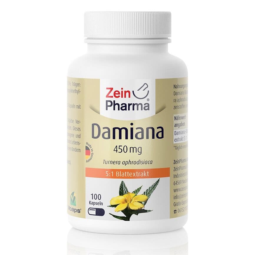 Damiana, 450mg – 100 capsules