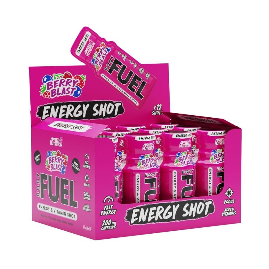 Bodyfuel Energy Shots, Berry Blast – 12 x 60 ml