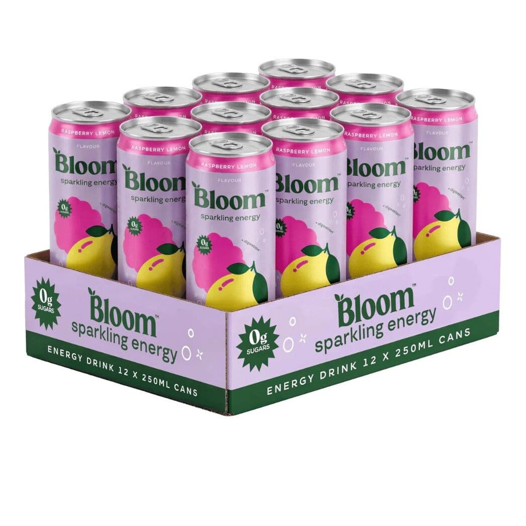 Bloom – Sparkling Energy, Raspberry Lemon – 12 x 250ml