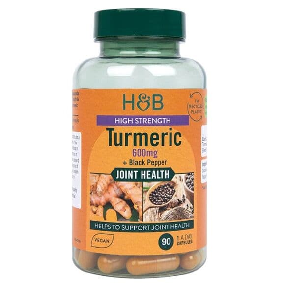 High Strength Turmeric with Black Pepper, 600mg - 90 caps