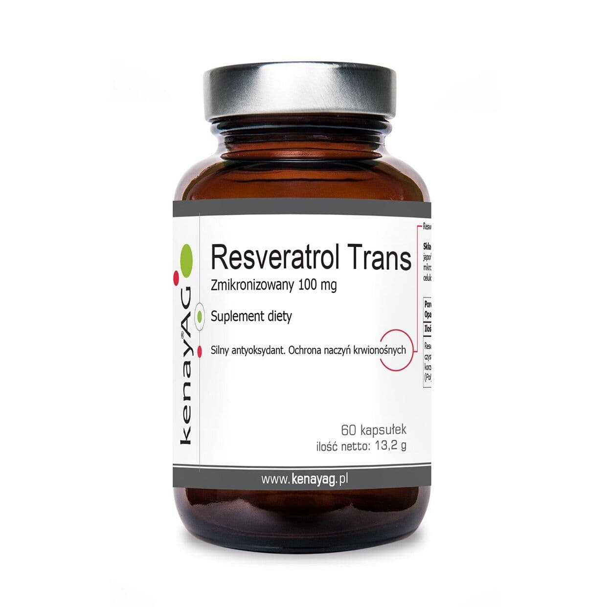 KENAY Resveratrol Trans Micronized, 100 mg (60 caps)