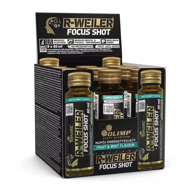 R-Weiler Focus Shot, Fruit & Mint – 9 x 60 ml