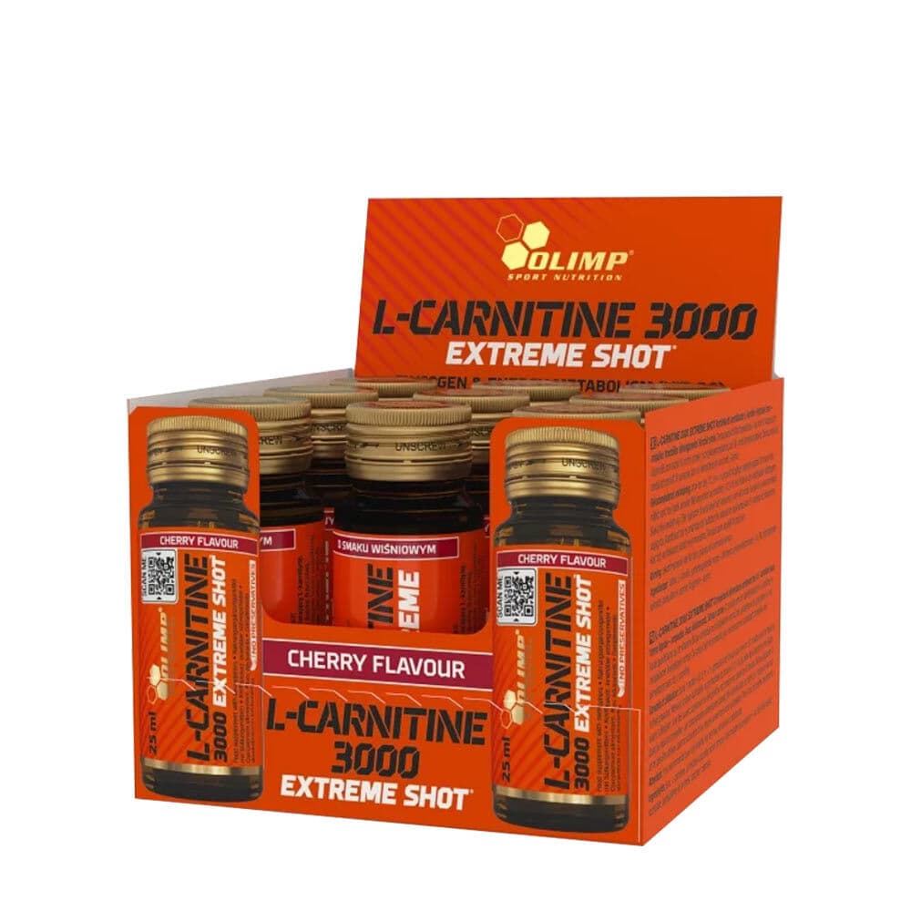 L-Carnitine 3000 Extreme Shot, Cherry – 9 x 25 ml