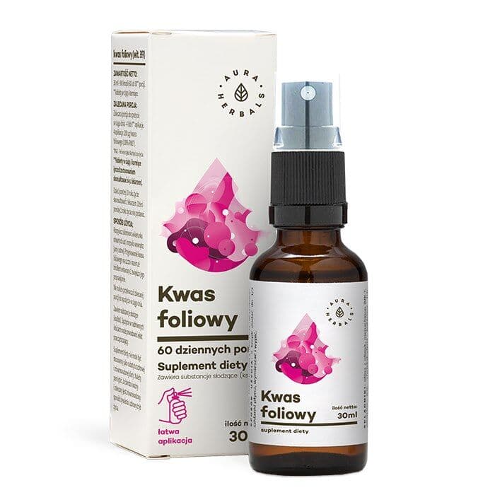 AURA HERBALS Vitamin B9, Folic acid, spray (30 ml / 1 fl. oz.)