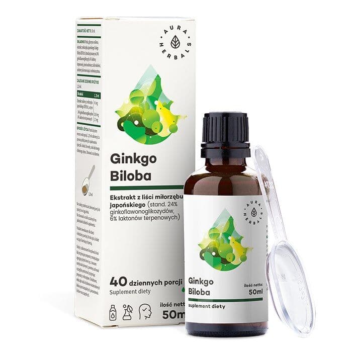 AURA HERBALS Ginkgo Biloba, ginkgo extract 50:1, 45 mg, (50 ml / 1,69 fl. oz.)