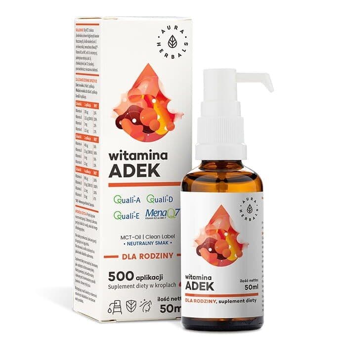 AURA HERBALS Vitamin ADEK for family, MCT-oil (50 ml / 1,69 fl. oz.)