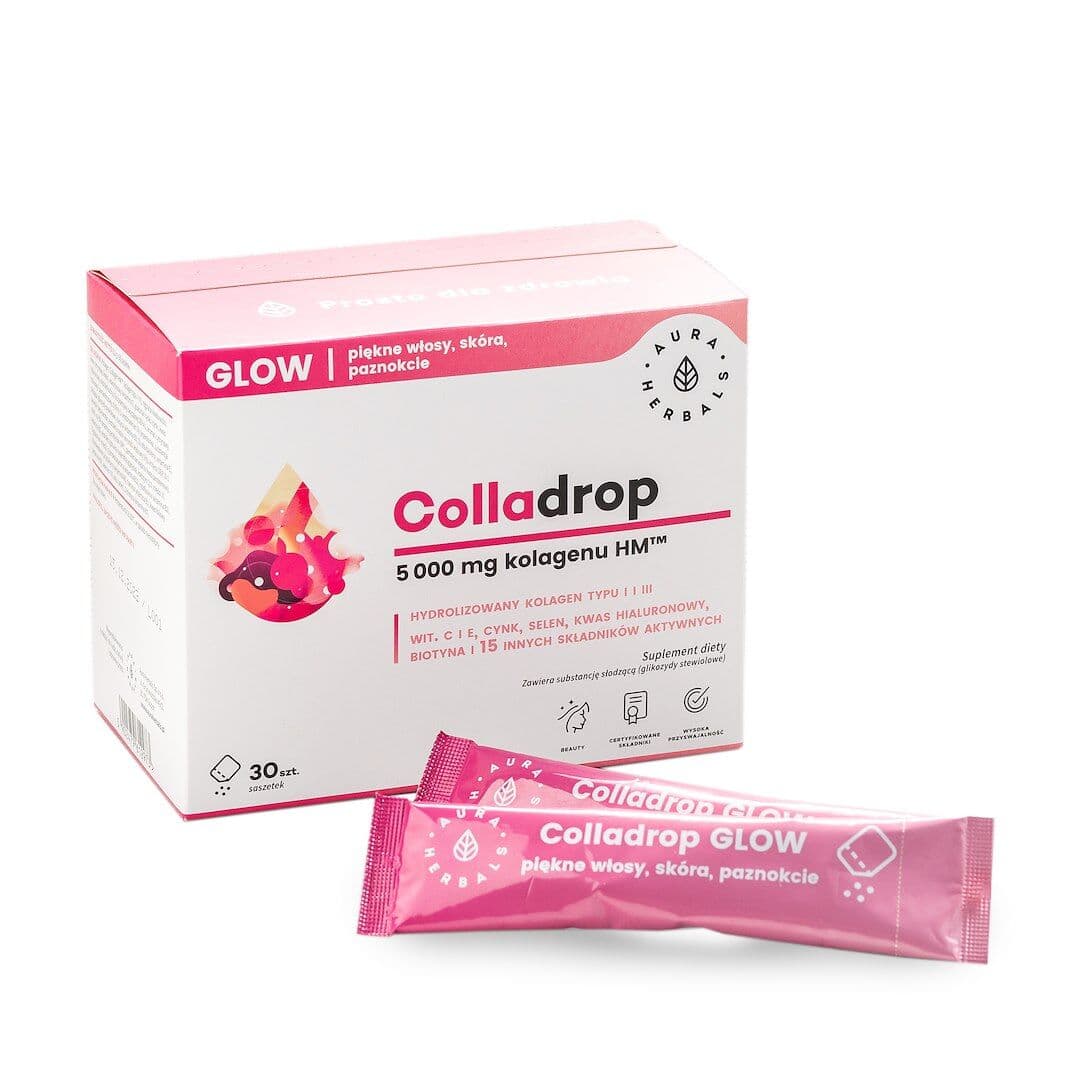 AURA HERBALS Colladrop Glow, marine collagen, 5000 mg (30 sachets)