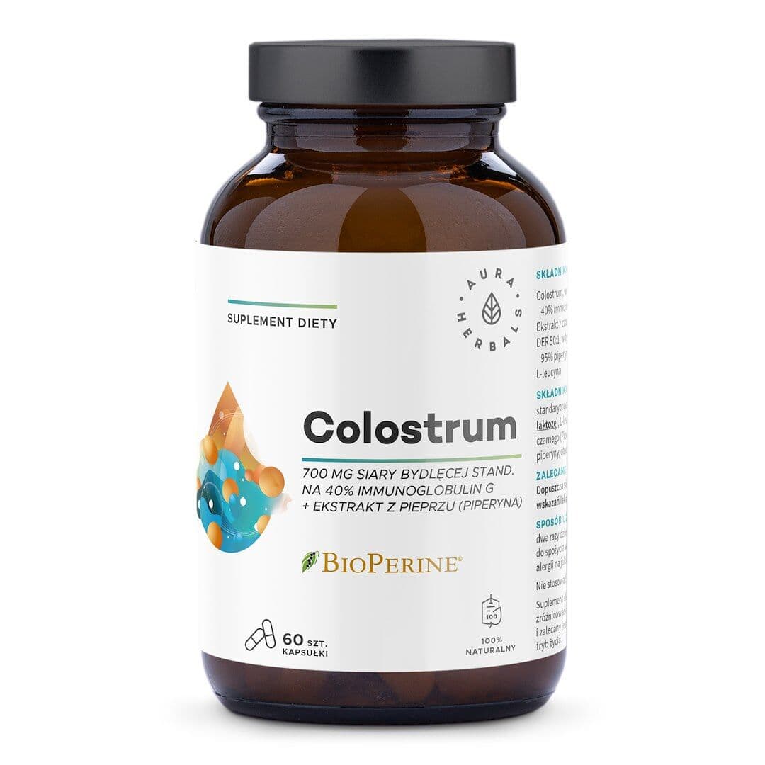 AURA HERBALS Colostrum, 700 mg + BioPerine (60 caps)