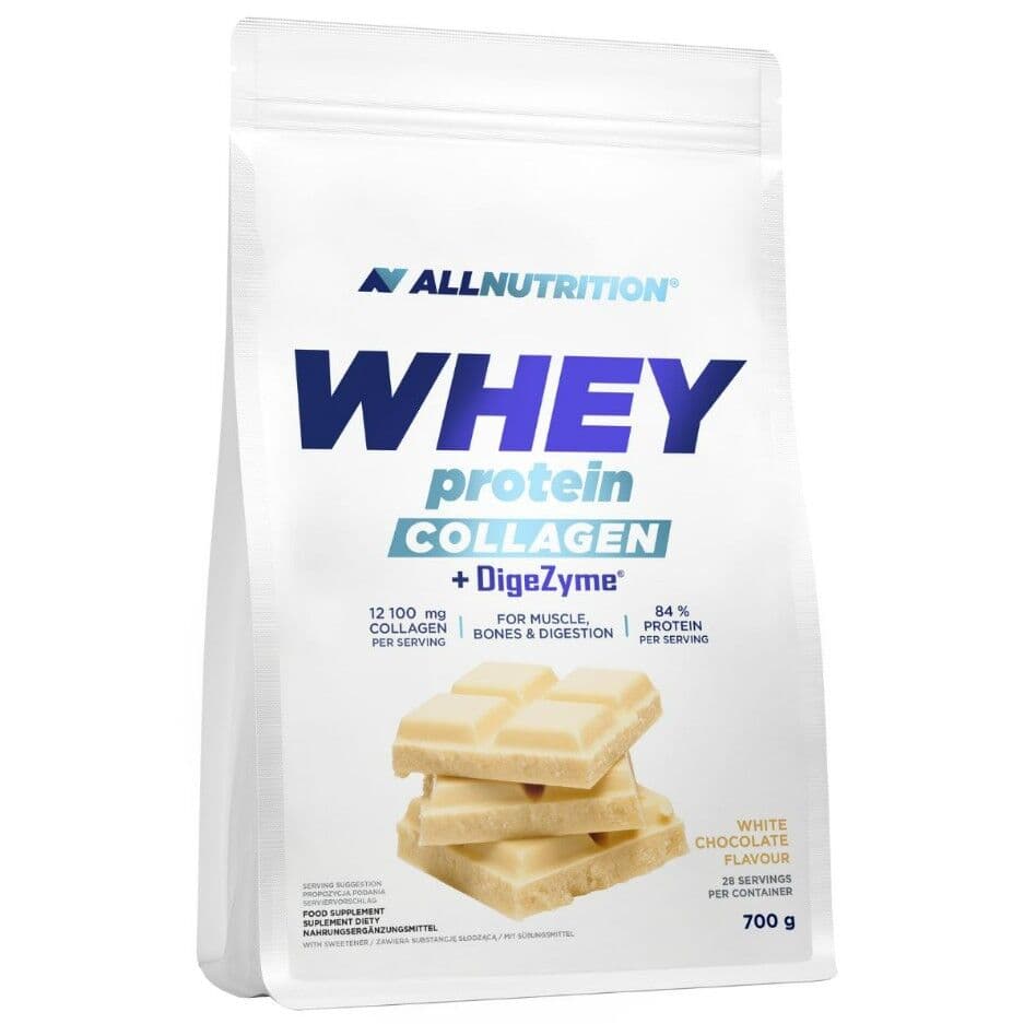 Allnutrition - Whey Protein Collagen + DigeZyme, White Chocolate - 700g