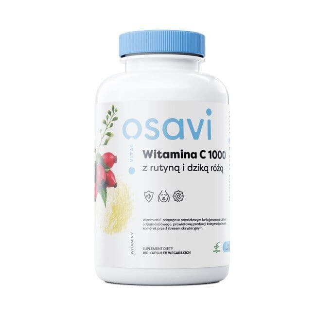 OSAVI Vitamin C, 500 mg with Rutin & Rose Hip (180 vcaps)
