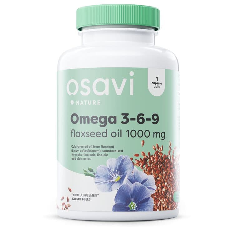 Omega 3-6-9 Flaxseed Oil, 1000mg – 120 softgels