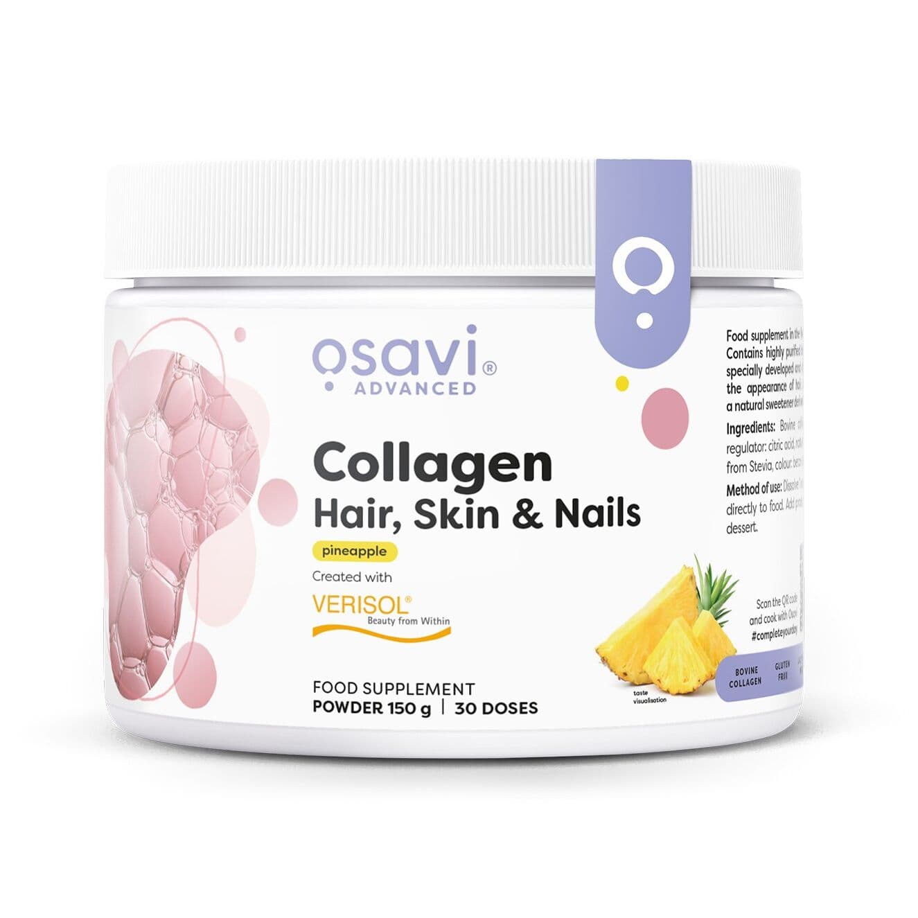 Collagen Peptides (Hair, Skin & Nails), Pineapple – 150g