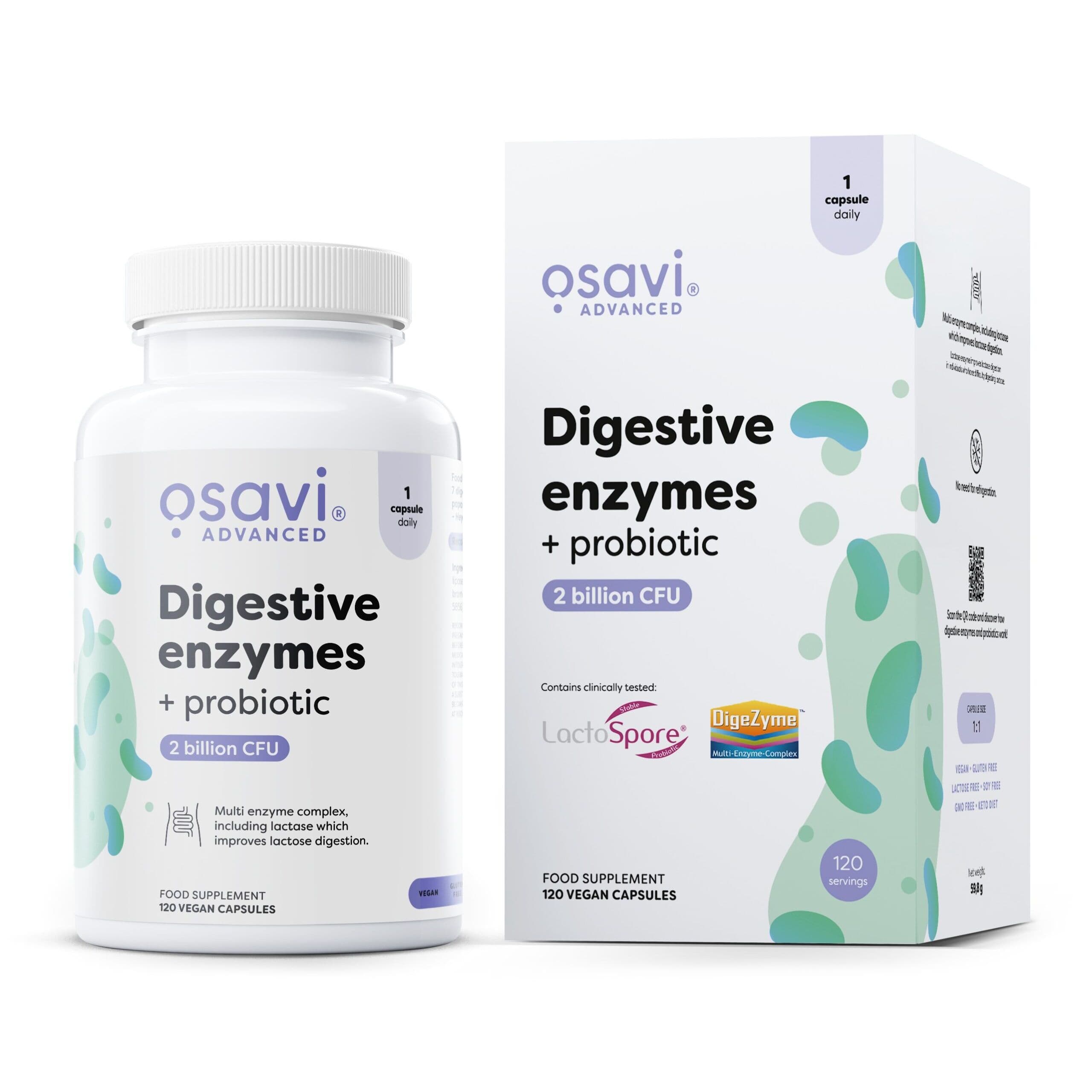 Digestive enzymes + probiotic – 120 vegan caps