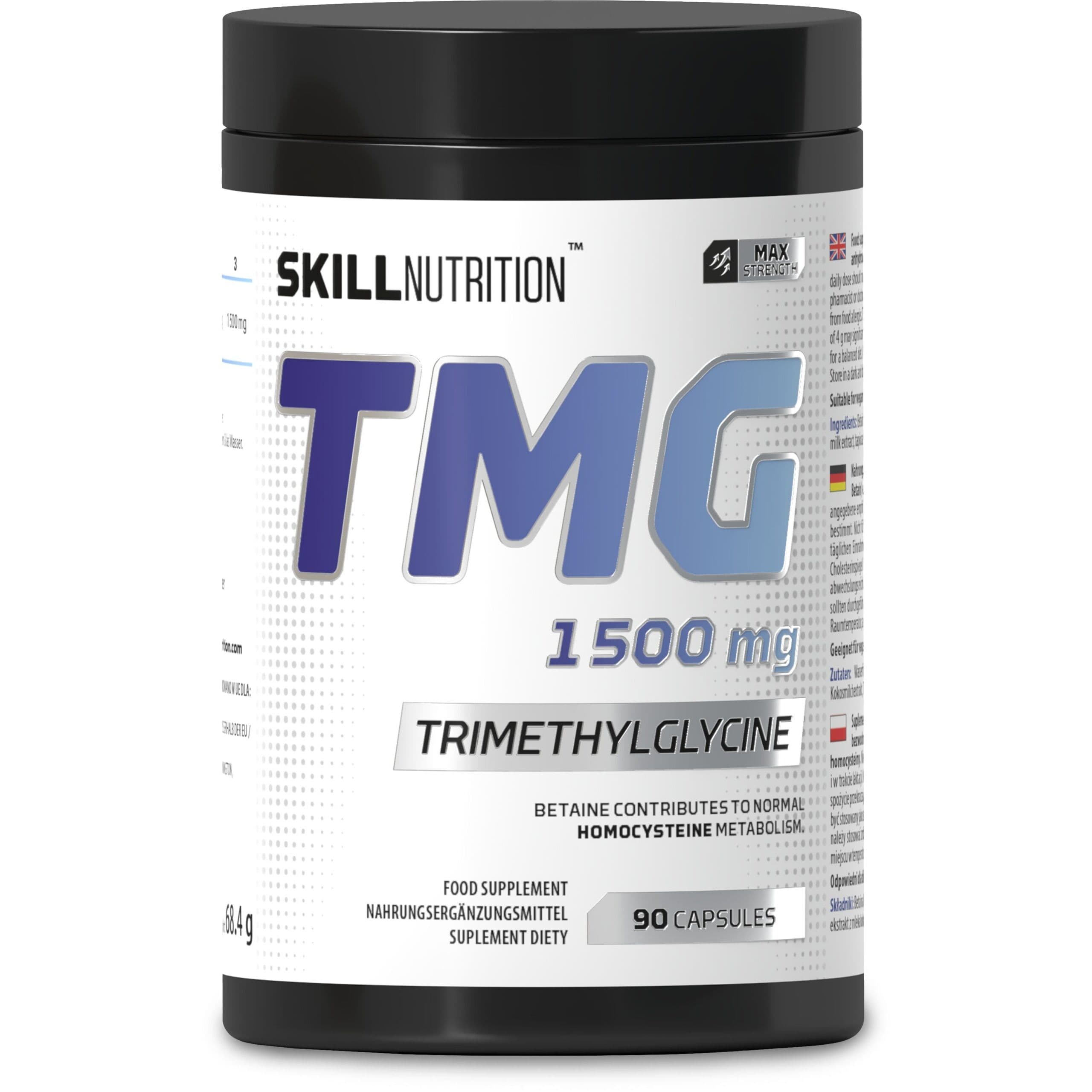 Skill Nutrition – TMG Trimethylglycine, 1500mg – 90 vegan caps