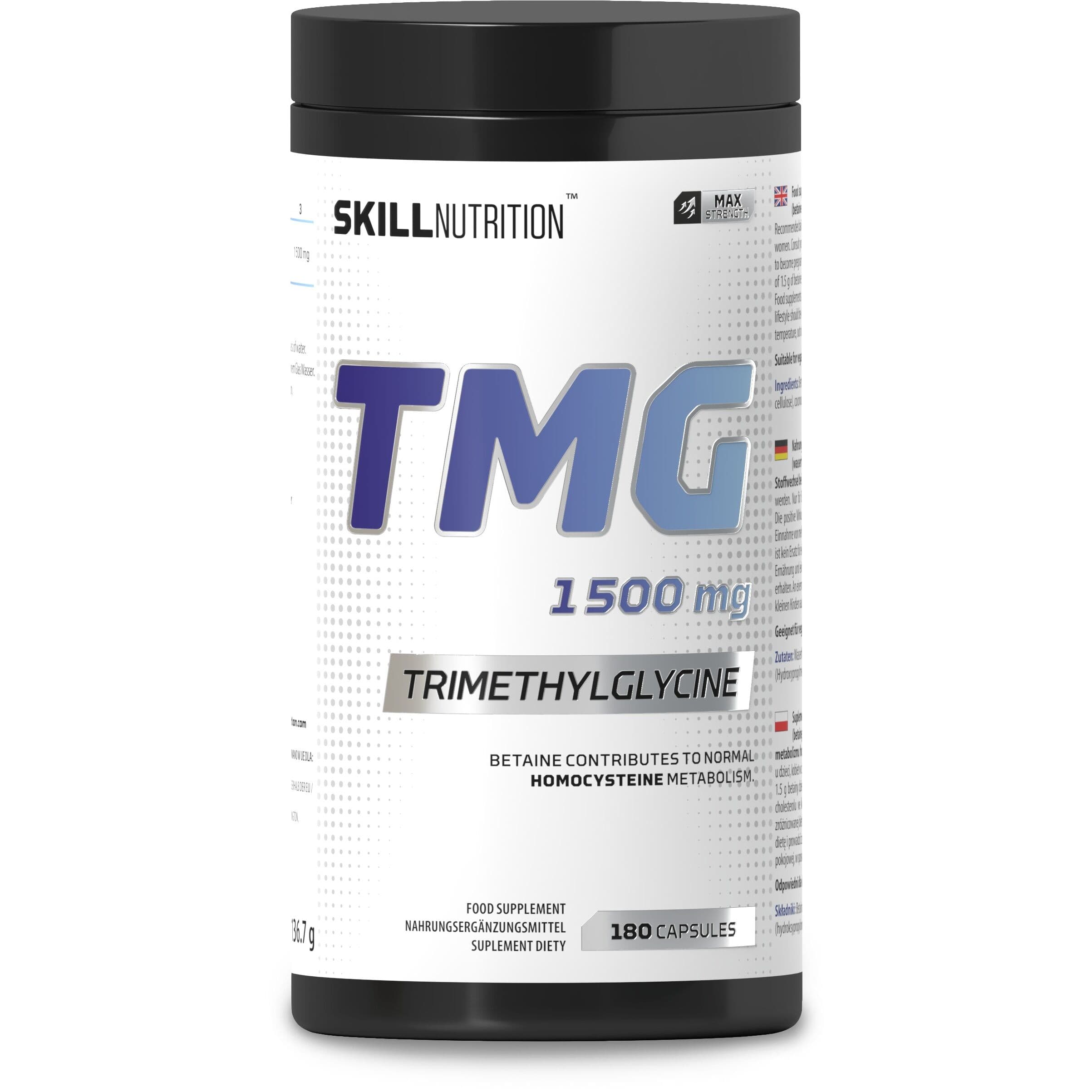 Skill Nutrition – TMG Trimethylglycine, 1500mg – 180 veganistische capsules