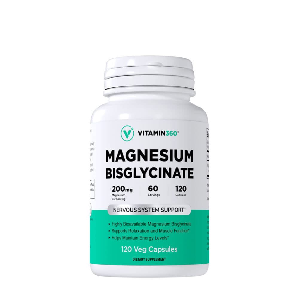 Vitamin360 Magnesium Bisglycinate 200 mg (120 veg. kapsler)