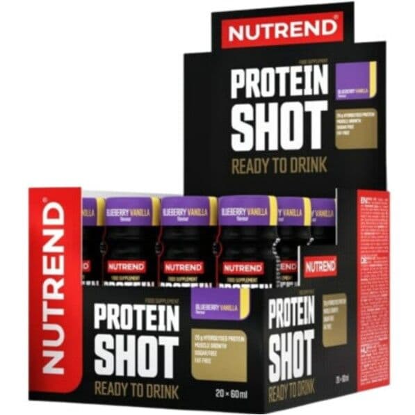 Nutrend – Protein Shot, Blueberry Vanilla – 20 x 60 ml