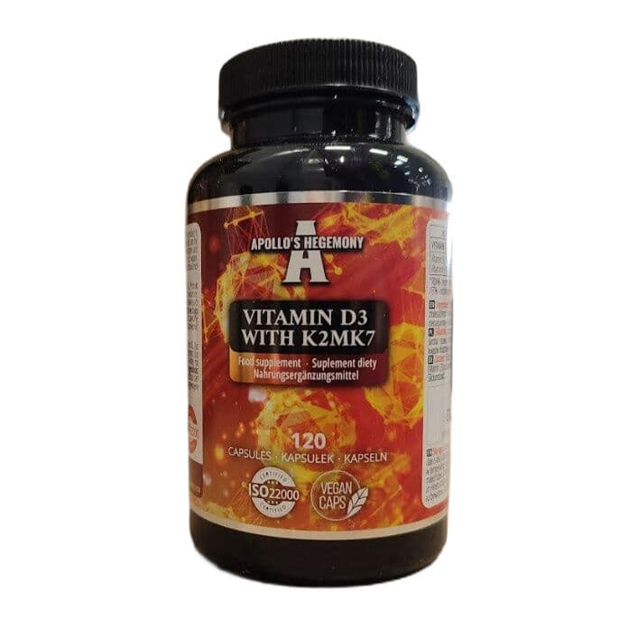 Vitamin D3 with K2 MK7 – 120 v-capsules