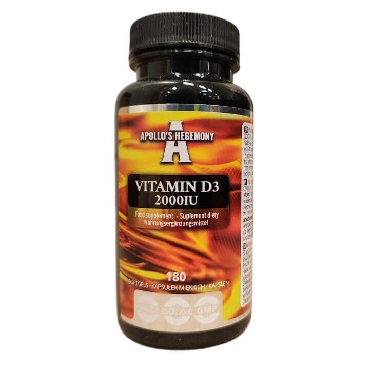 Vitamin D3 2000IU – 180 softgels