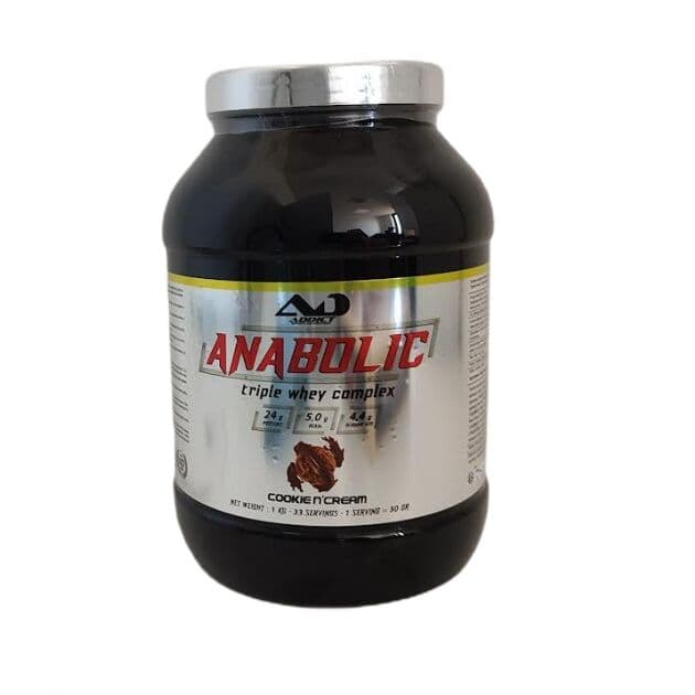 Addict Sport Nutrition – Anabolic Triple Whey Complex, Cookie N'Cream – 1000g