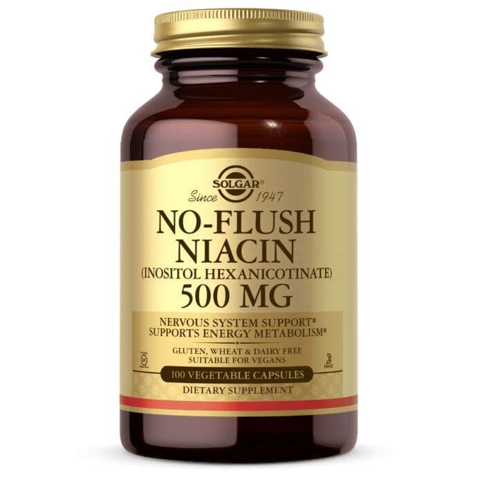 SOLGAR No-Flush Niacin (Inositol Hexanicotinate) (100 v-capsules)