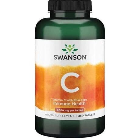 Vitamin C with Rose Hips, 1000mg – 250 tablets