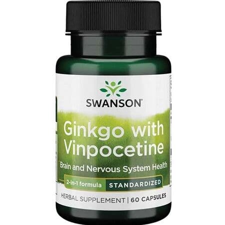 Ginkgo with Vinpocetine Standardized – 60 caps