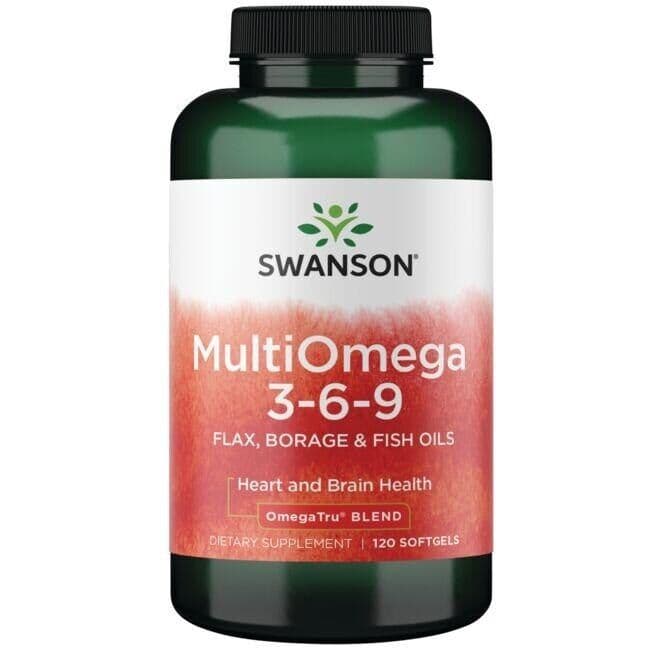 MultiOmega 3-6-9 – Flax & Borage & Fish Oils – 120 softgels