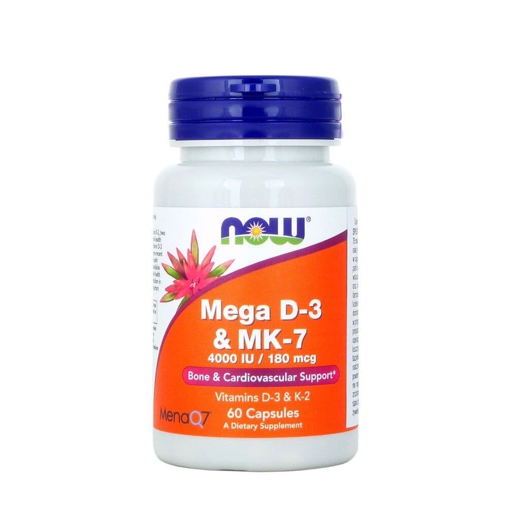 NOW Foods Mega D3 & MK-7 (60 caps.)