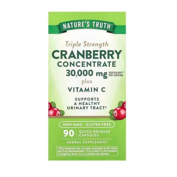 Nature's Truth Tripple Strength Cranberry Concentrate plus Vitamin C – 90 caps