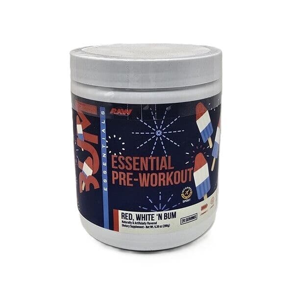 Raw Nutrition – CBUM Essential Pre-Workout, Red White 'N Bum – 266g