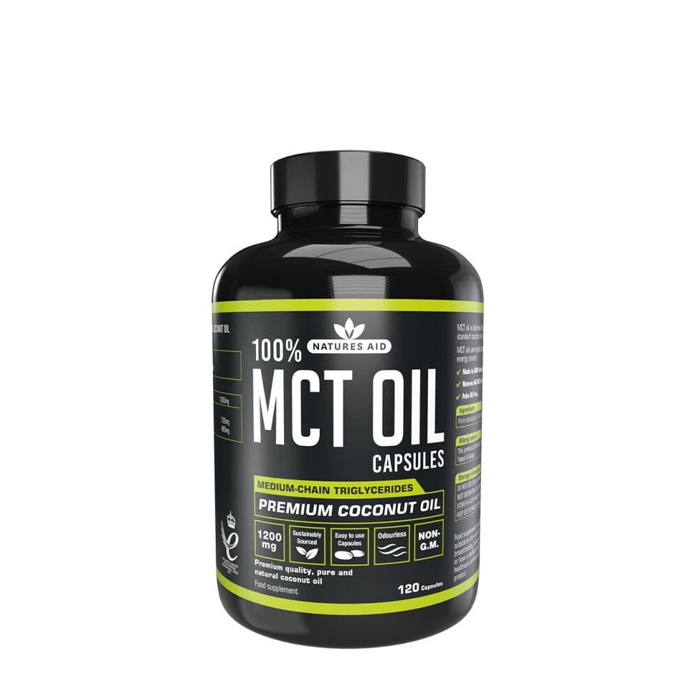 Natures Aid MCT Oil capsules (120 capsules)