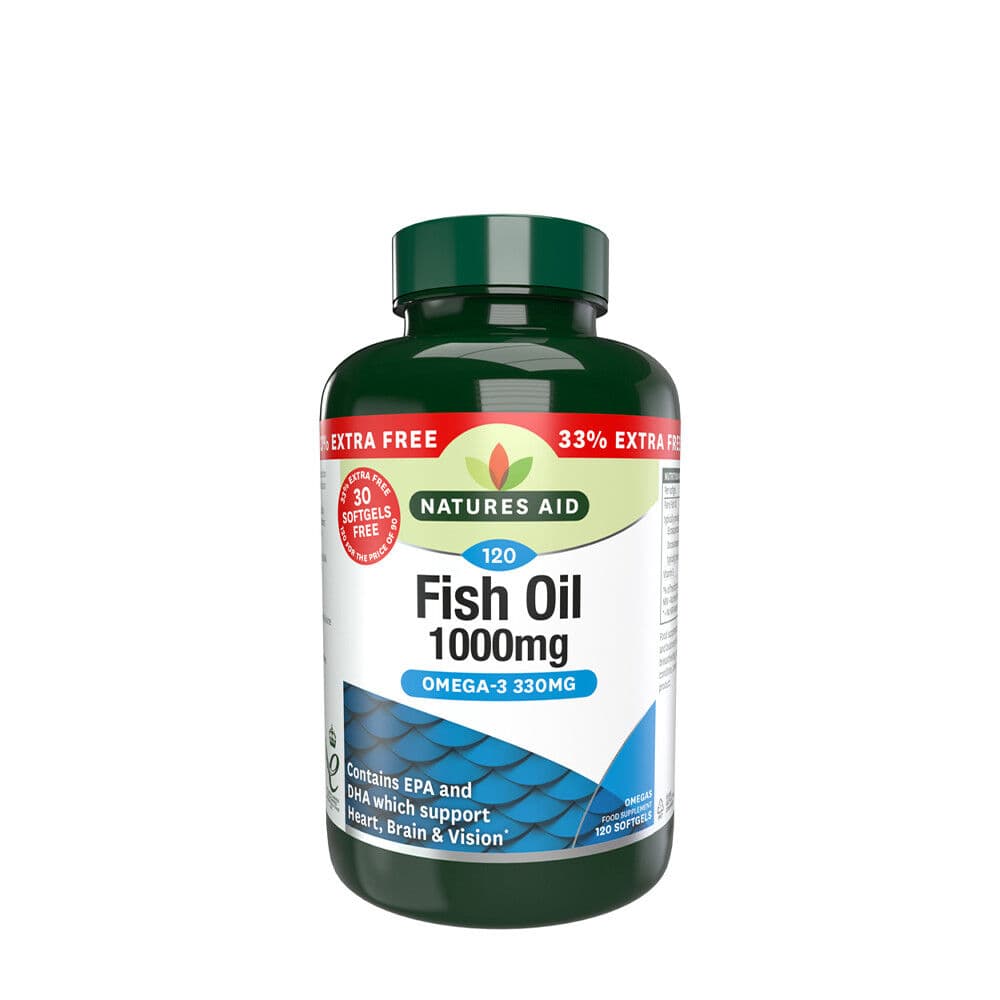 Natures Aid Fish Oil 1000mg (120 bløde kapsler)
