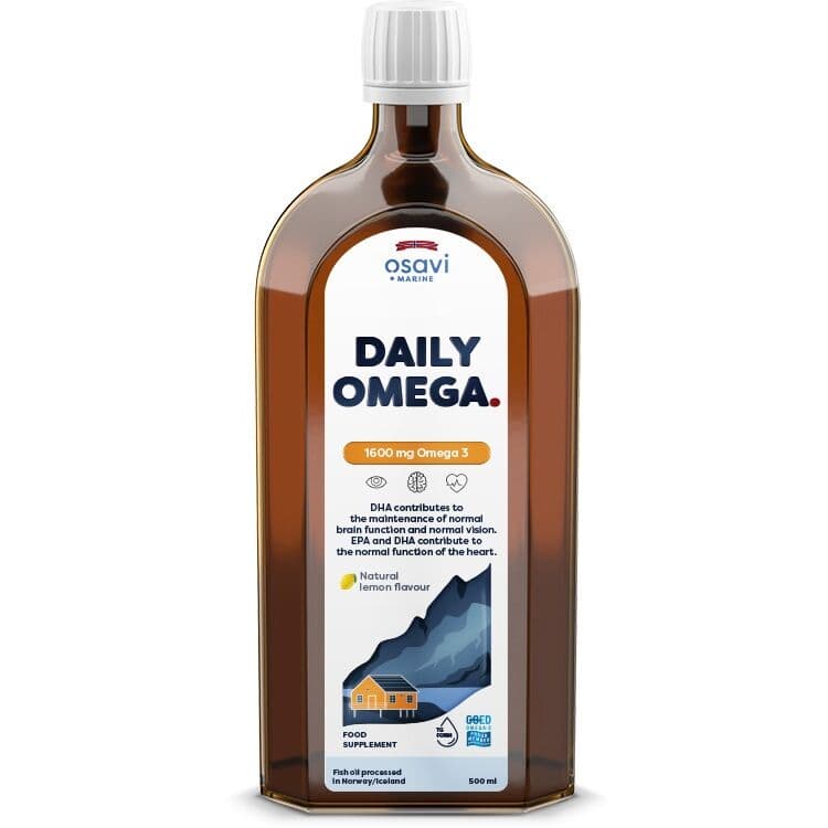 Daily Omega, 1600mg Omega 3 (Natural Lemon) – 500 ml.