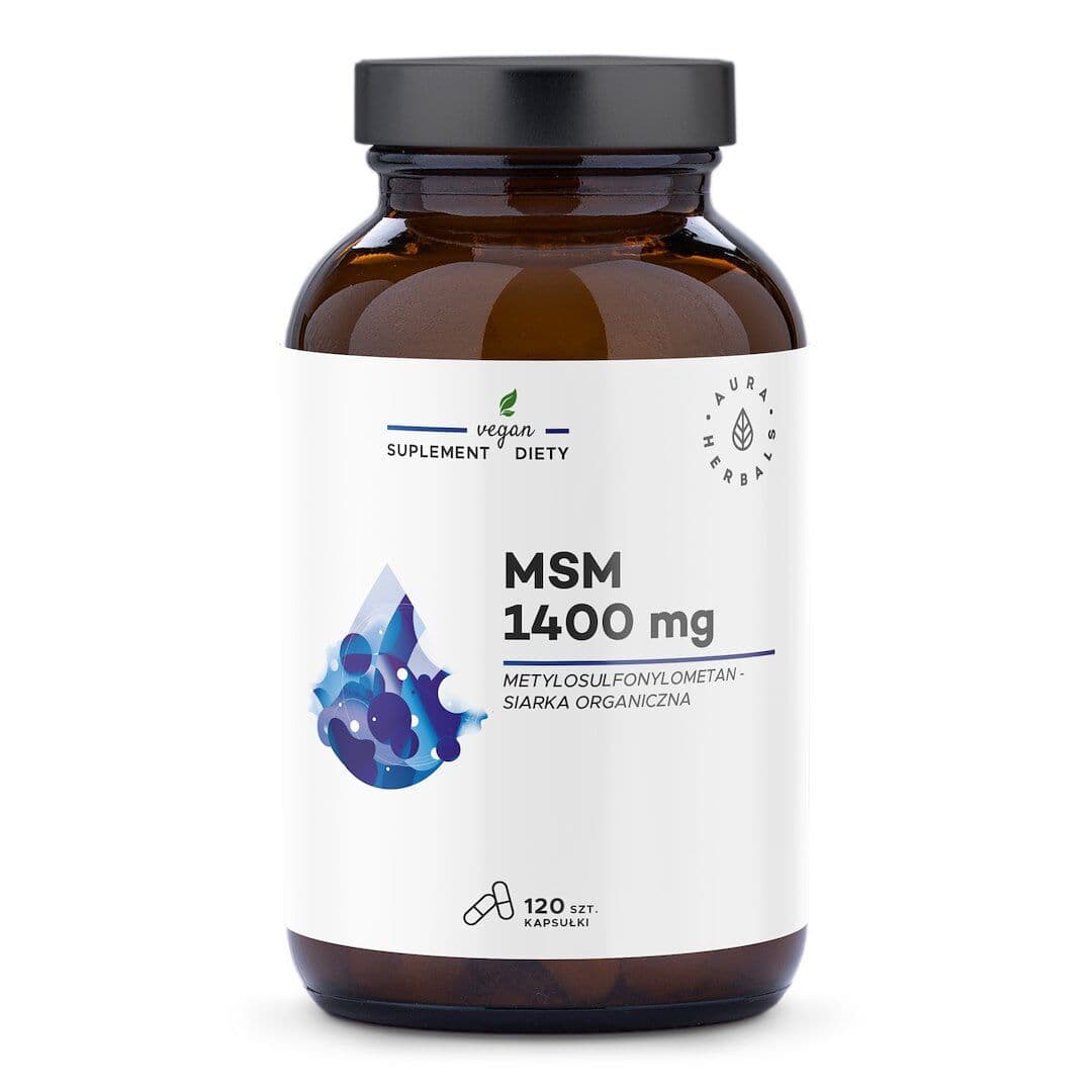 AURA HERBALS MSM 1400 mg, organic sulphur (120 caps)