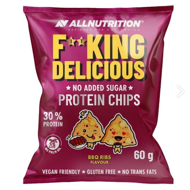 Allnutrition Fitking Delicious Protein Chips, BBQ Ribs – 60g