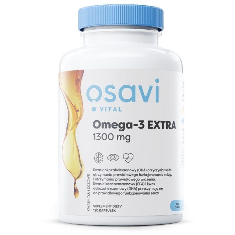 OSAVI Omega-3 Extra, 650 mg – lemon flavor (120 caps)