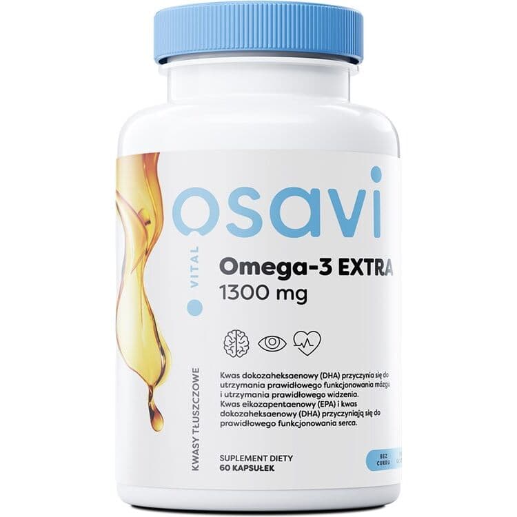 OSAVI Omega-3 Extra, 650 mg – lemon flavor (60 caps)