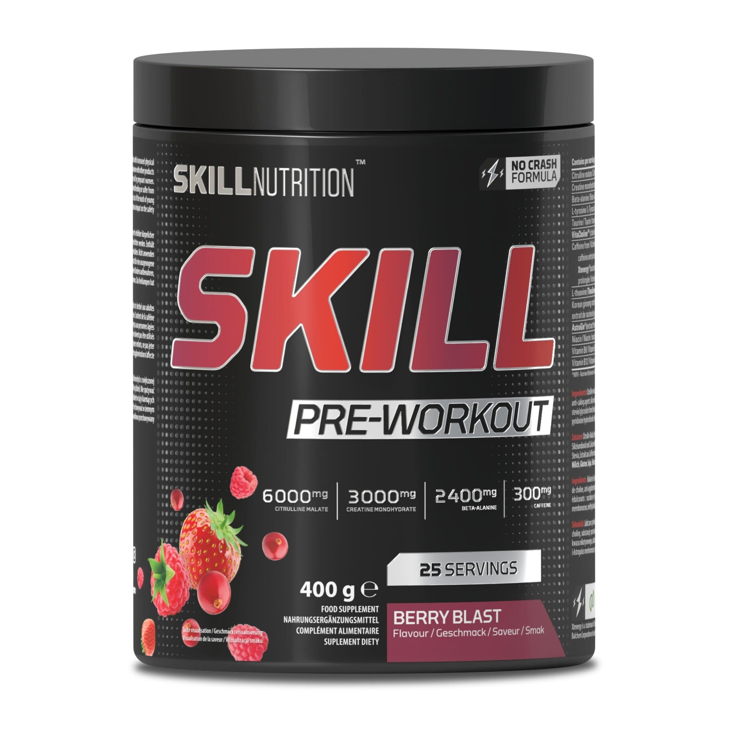 Skill Pre-Workout, Berry Blast - 400g