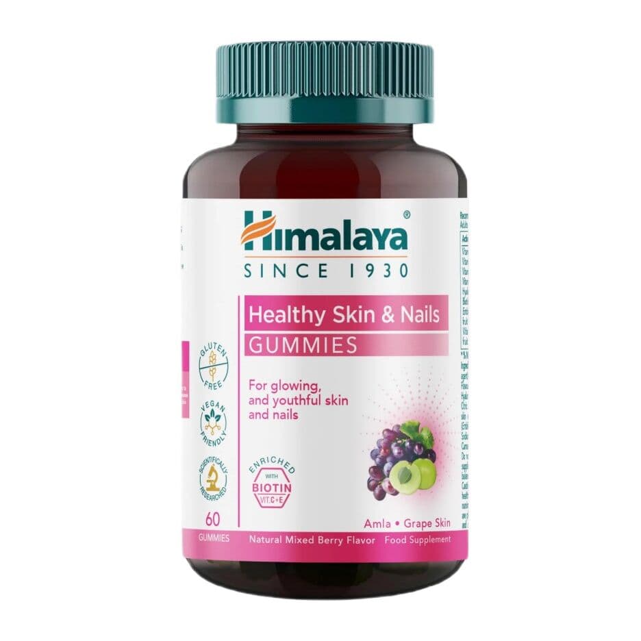Himalaya – Healthy Skin & Nails Gummies, Natural Mixed Berry – 60 gummies