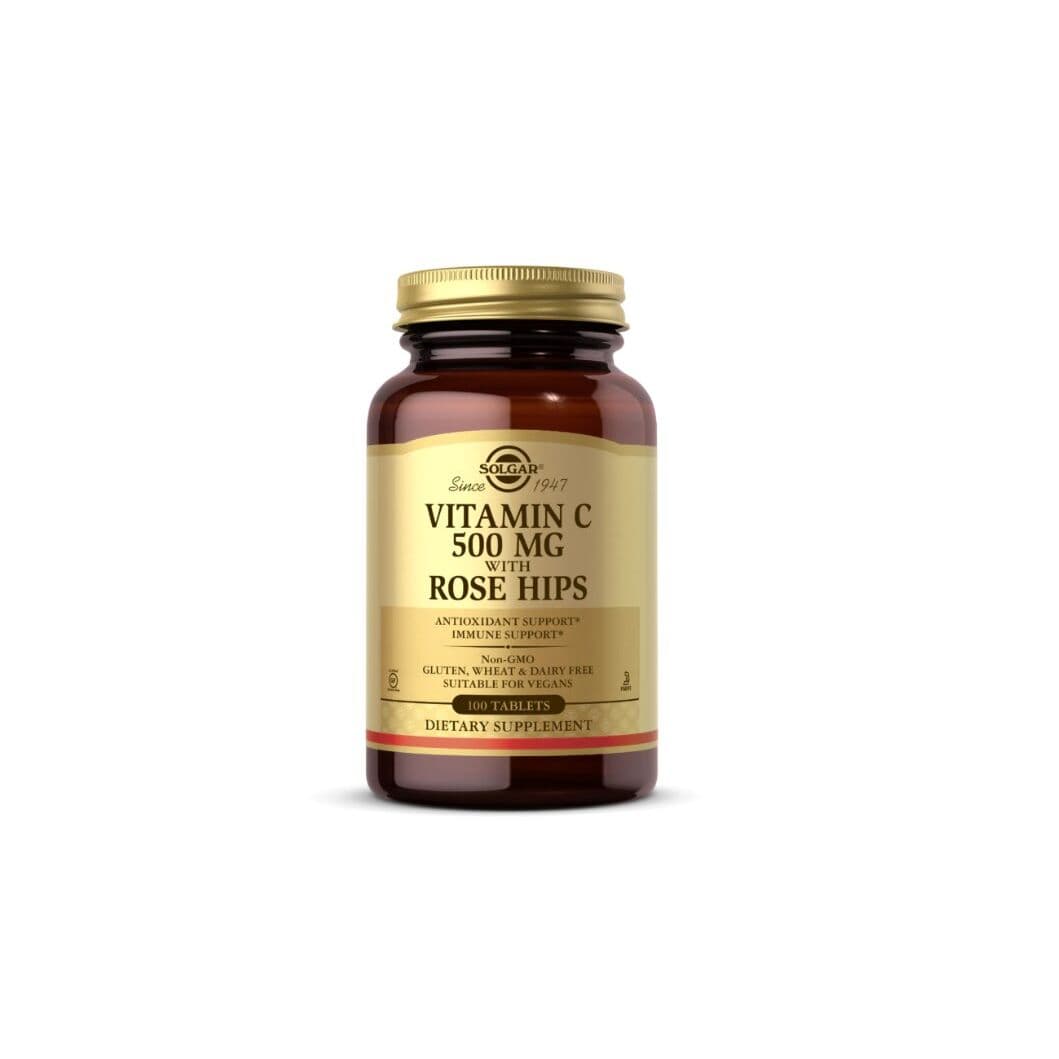 SOLGAR Vitamin C 500 mg with Rose Hips (100 tabs)
